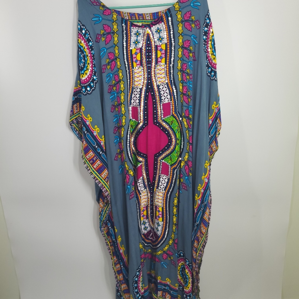 Back From Bali Colorful Caftan Dress